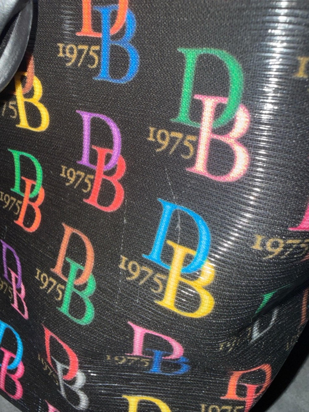 Dooney & Bourke Black Multicolor DB Print Tote - Picture 11 of 11